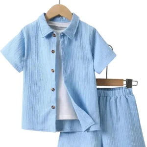 Lkcreation Boys Party(Festive) Shirt Shorts (Firozi)