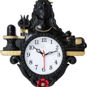 BIG BANG CREATIONS Analog 31 cm X 24 cm Wall Clock (Black, White, With Glass, Standard)