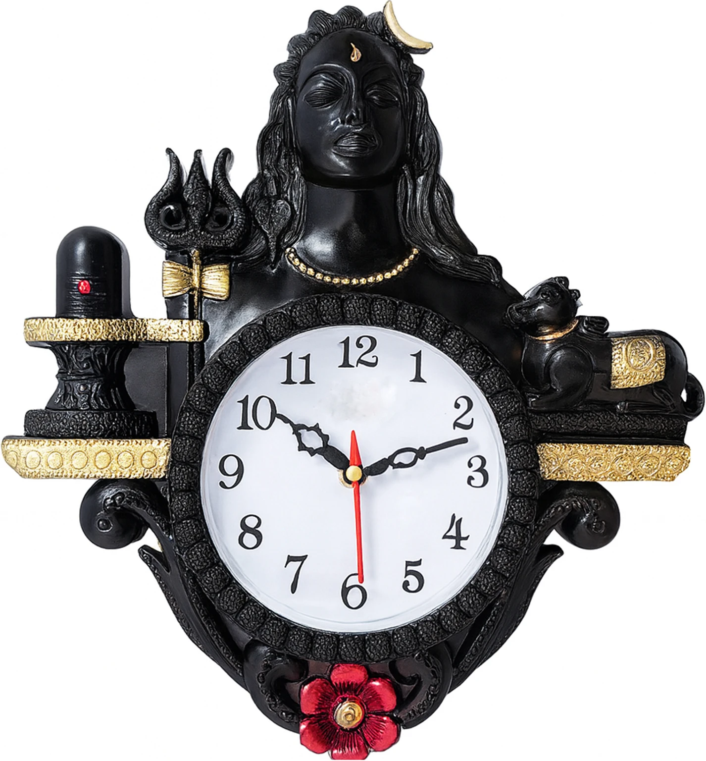 BIG BANG CREATIONS Analog 31 cm X 24 cm Wall Clock (Black, White, With Glass, Standard)
