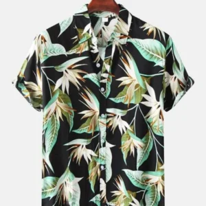 TIGERSNAKE Men Regular Fit Printed Cut Away Collar Casual Shirt