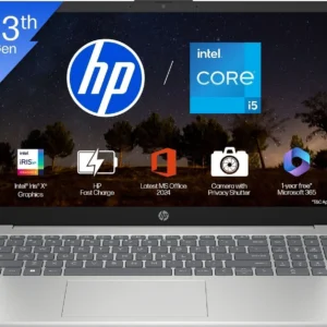 HP 15 Intel Core i5 13th Gen 1335U - (16 GB/512 GB SSD/Windows 11 Home) 15-fd0576TU / 15-fd0467TU Thin and Light Laptop (15.6 Inch, Silver, 1.59 Kg, With MS Office)